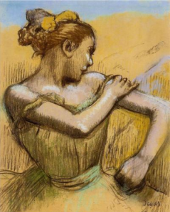 Degas Dancer adjusting her shoulder strap ( detail) 1899