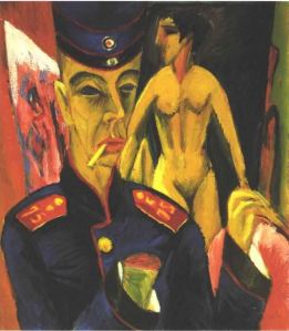 Ernest Ludwig Kirchner Self portrait as a soldier 1915